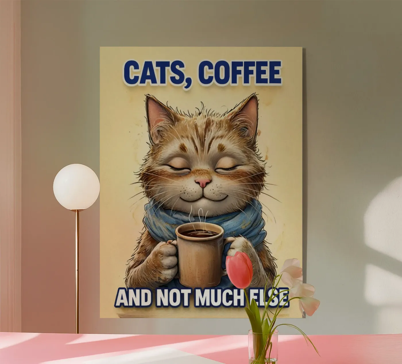 cat coffee and not much else acryl van the gan gan