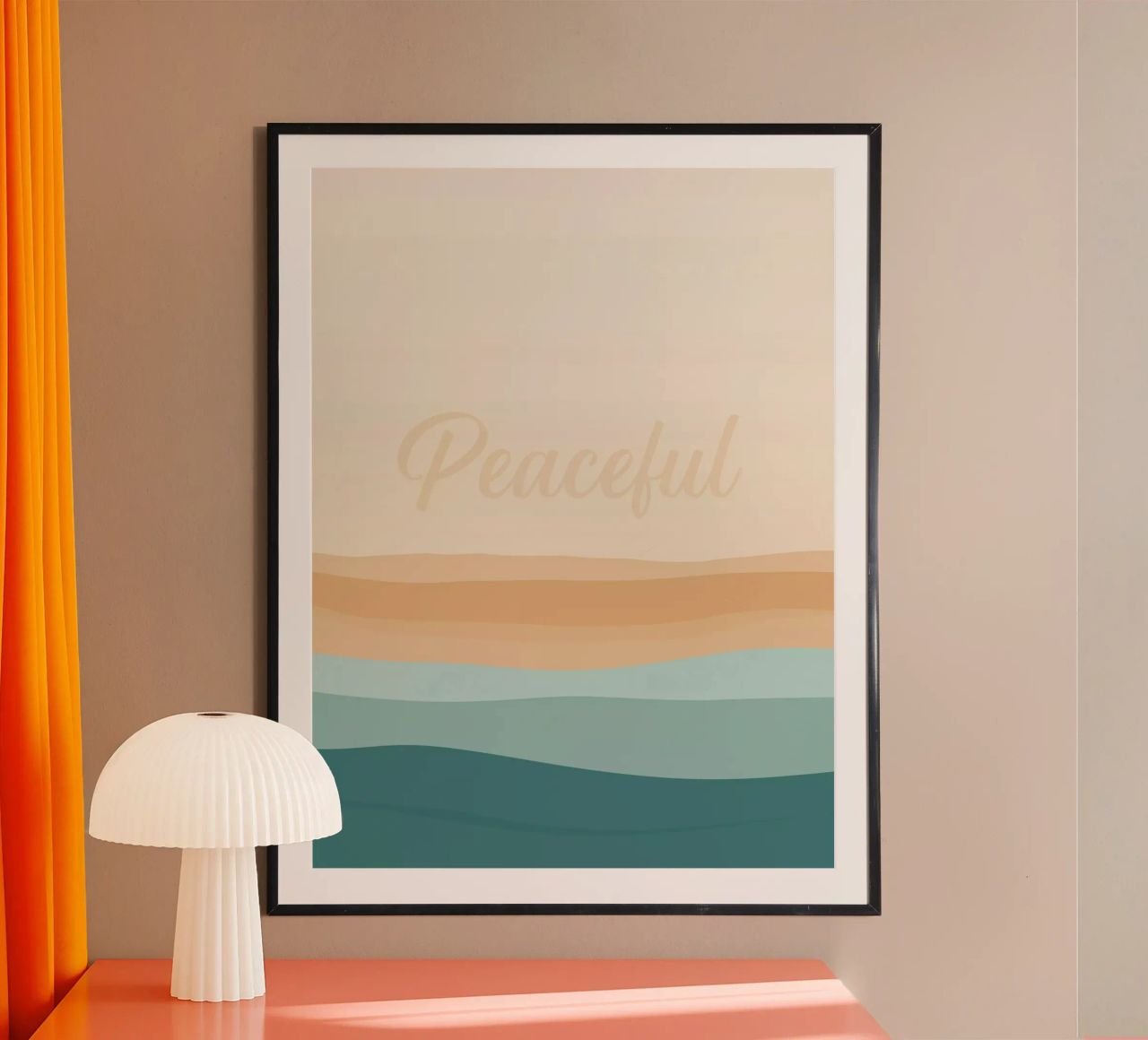 Friedlicher abstrakter Meeresstrand Poster von Little Things