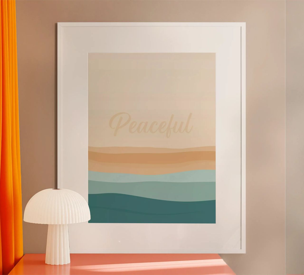 Friedlicher abstrakter Meeresstrand Poster von Little Things