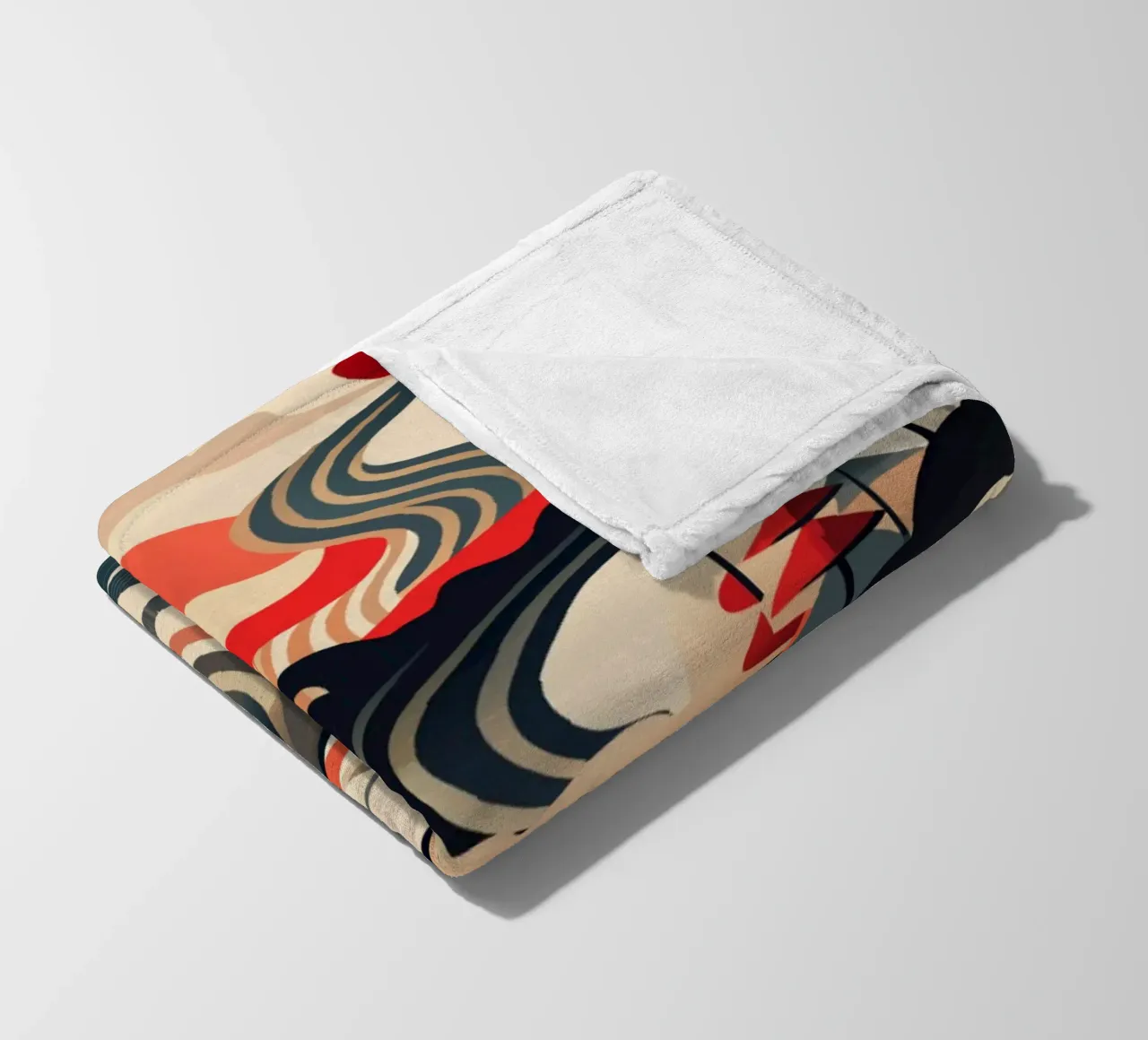 Correnti cremisi di Kintsugi coperta in pile da Artistic-shop