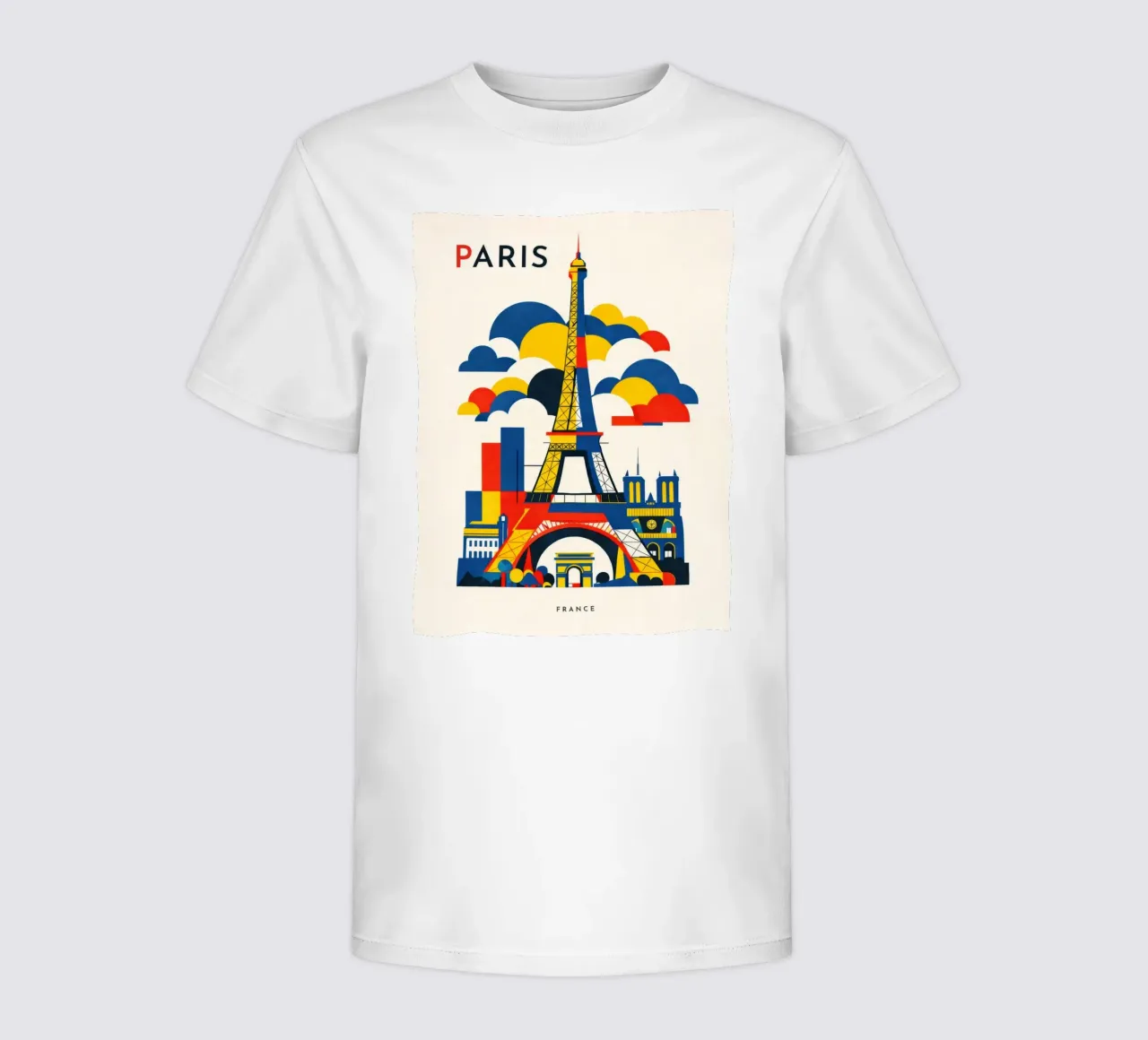 Paris Flat t-shirt bambini da Art Unleashed