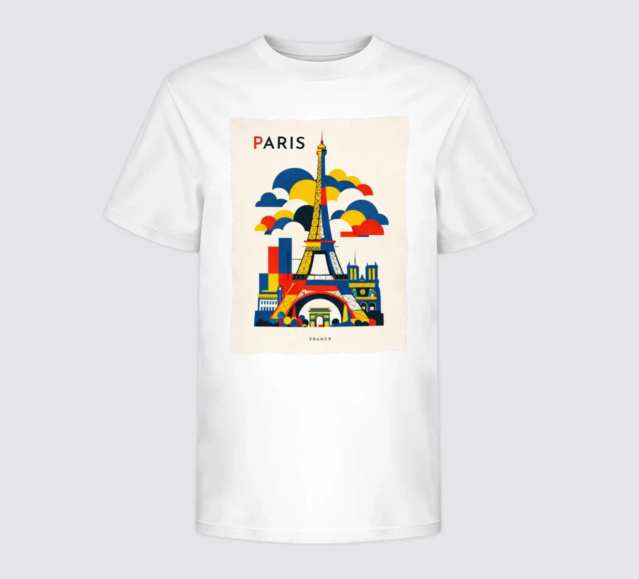 Paris Flat t-shirt bambini da Art Unleashed
