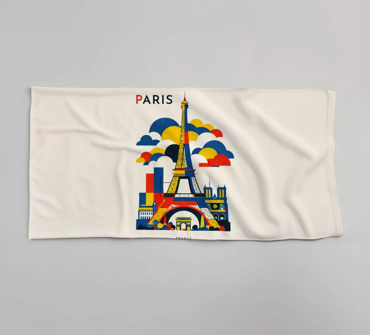 Paris Flat Handtuch von Art Unleashed