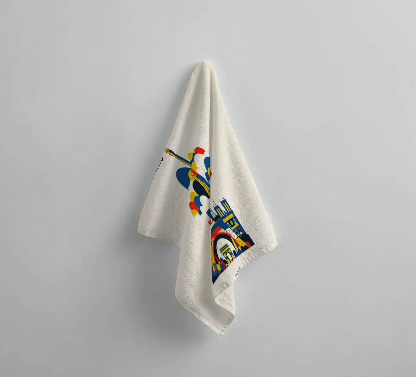 Paris Flat Handtuch von Art Unleashed