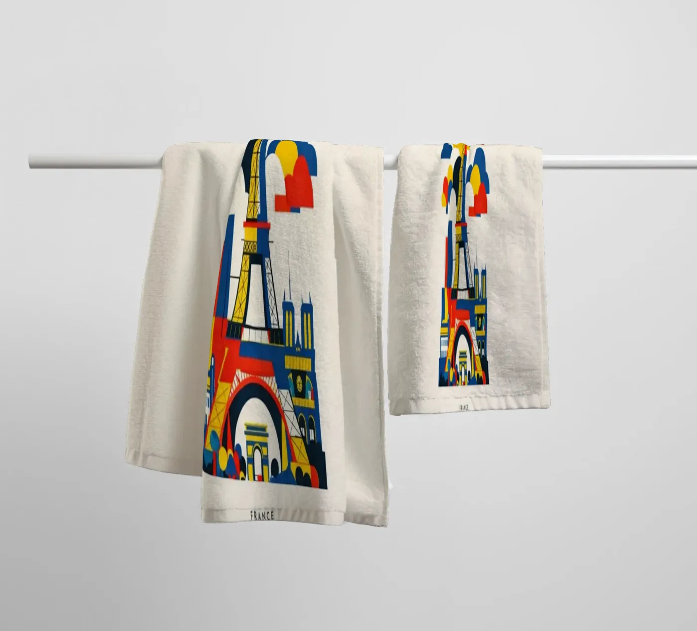 Paris Flat Handtuch von Art Unleashed