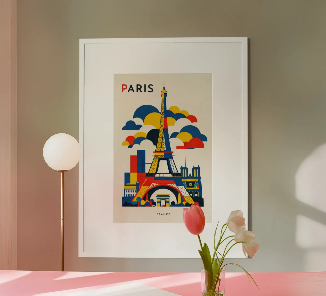 Paris Flat poster by Art Unleashed