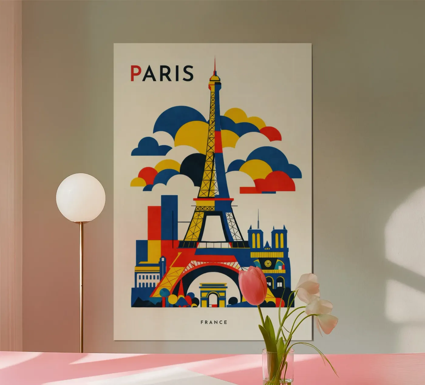 Paris Flat poster de Art Unleashed