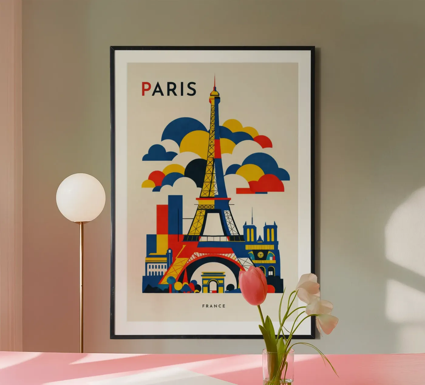 Paris Flat poster de Art Unleashed