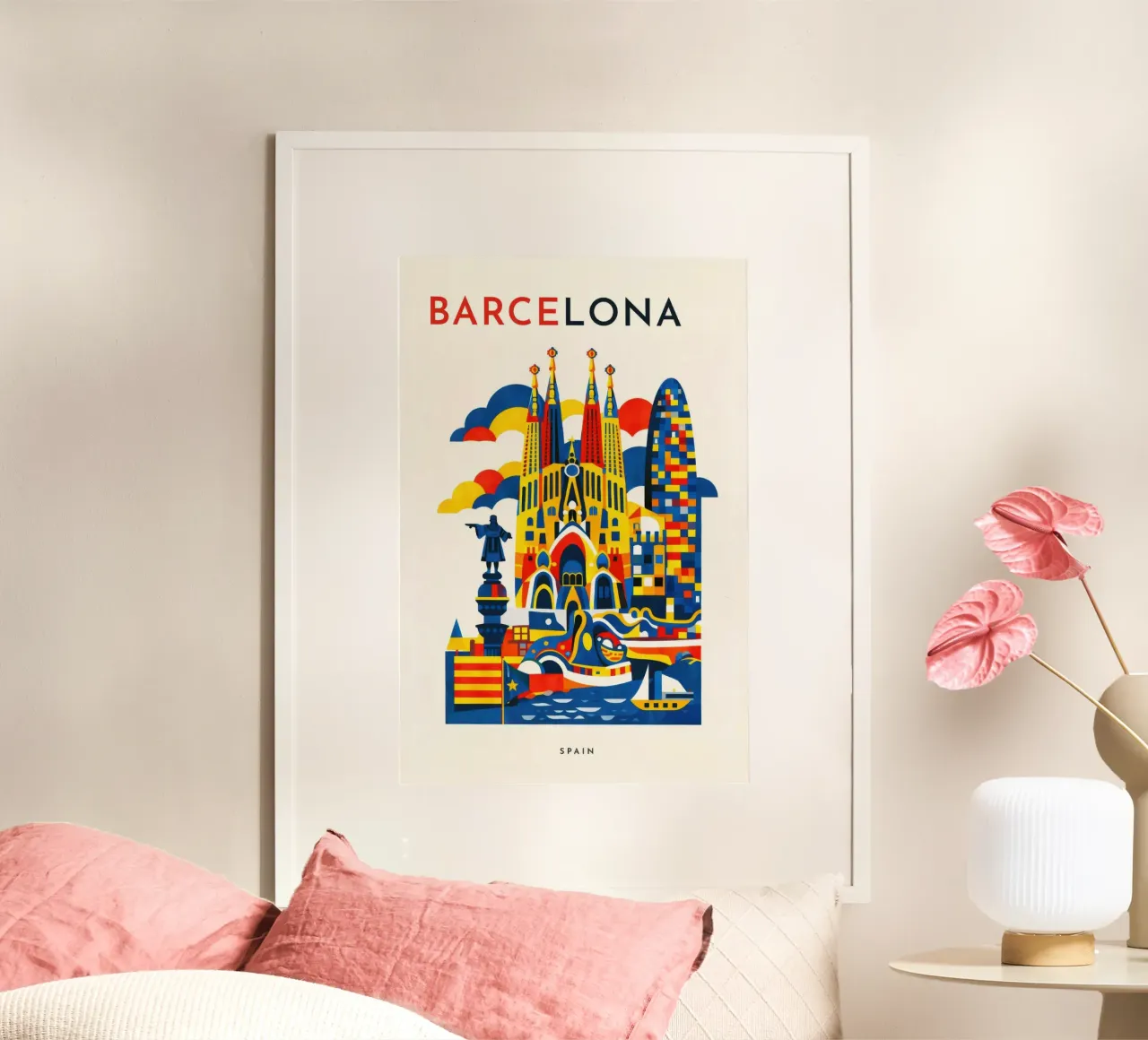 Barcelona Flat poster da Art Unleashed