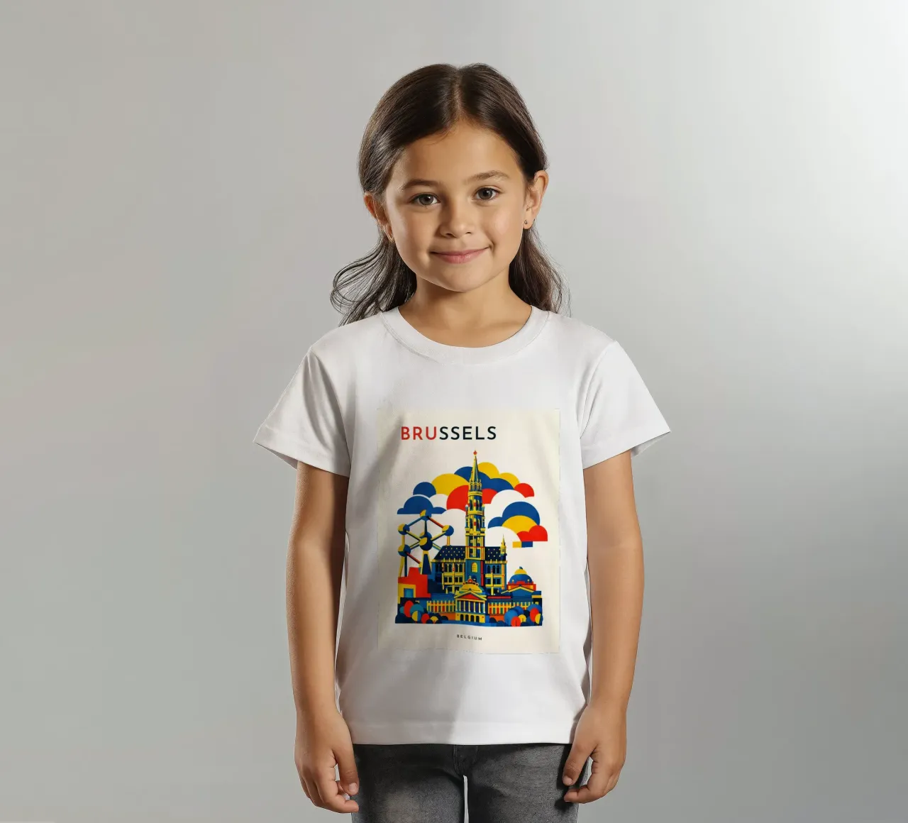 Brussels Flat t-shirt bambini da Art Unleashed