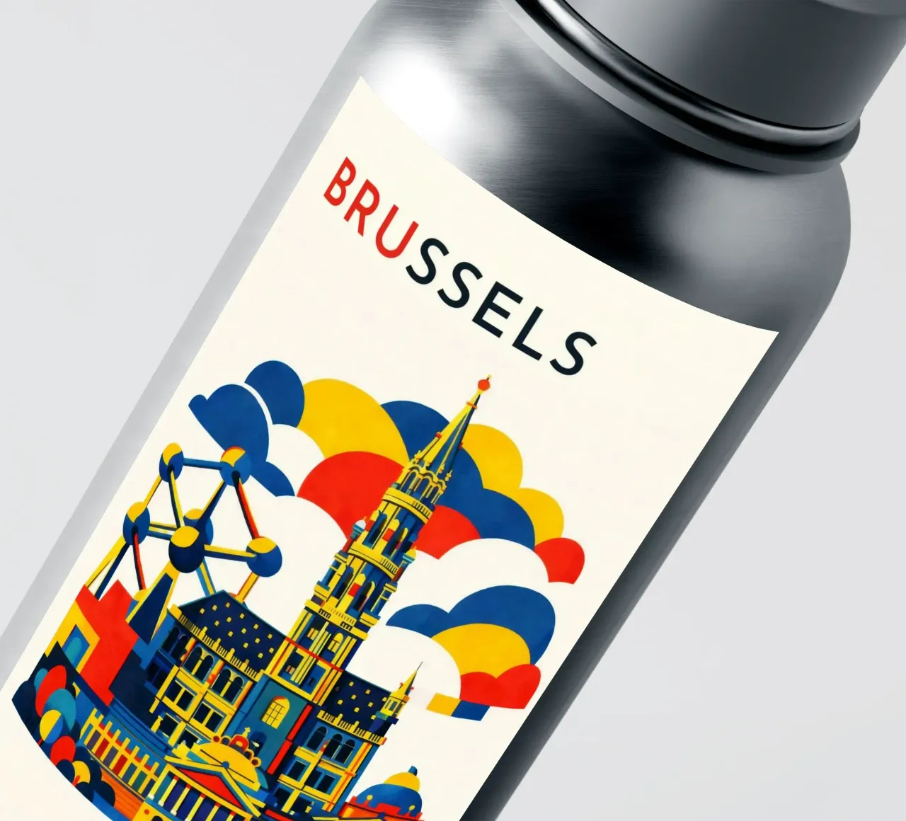 Brussels Flat sticker by Art Unleashed