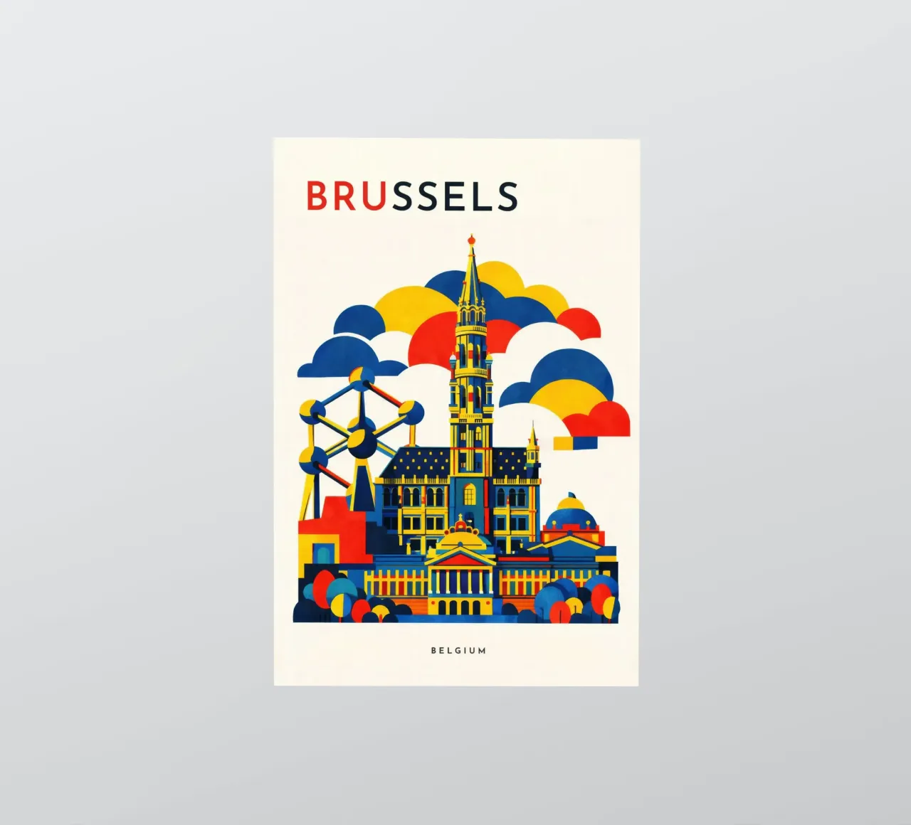 Brussels Flat sticker by Art Unleashed