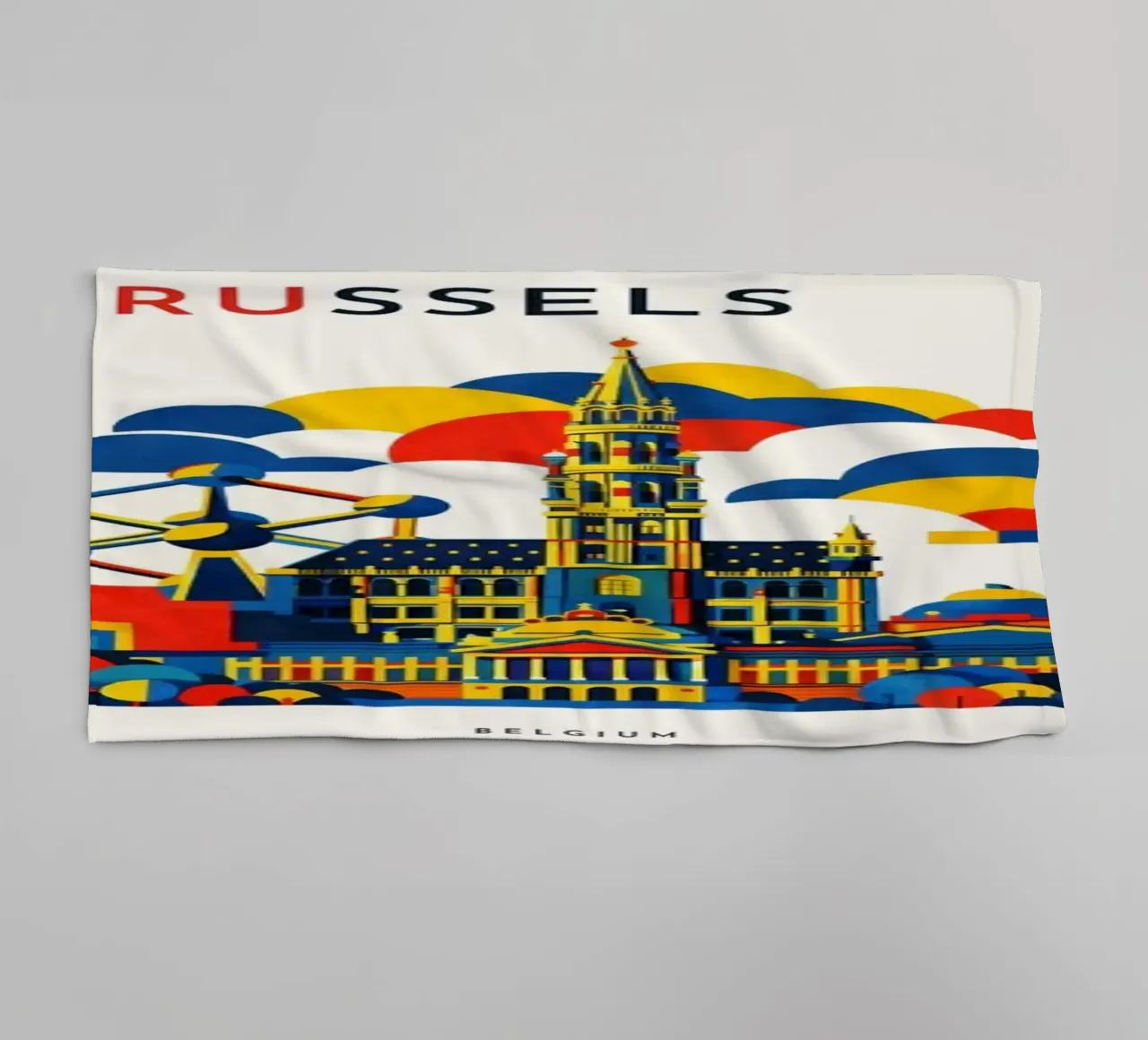 Brussels Flat towel by Art Unleashed