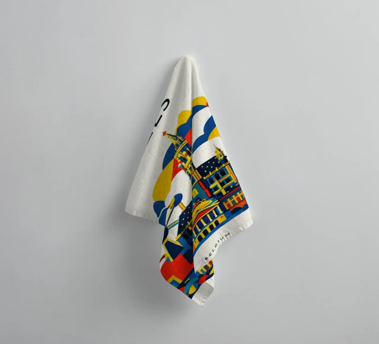 Brussels Flat towel by Art Unleashed