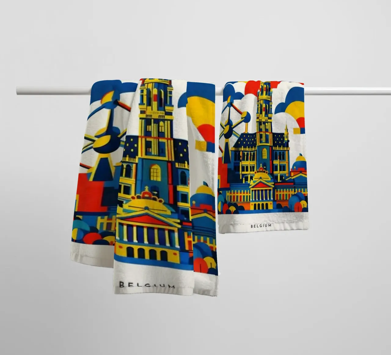 Brussels Flat towel by Art Unleashed