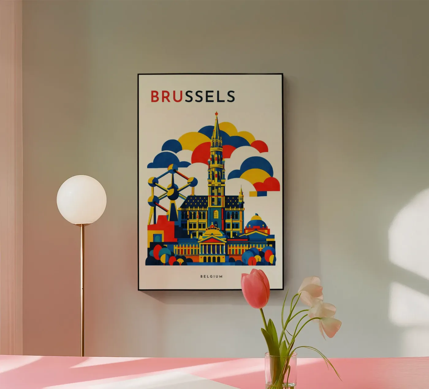 Brussels Flat acryl van Art Unleashed