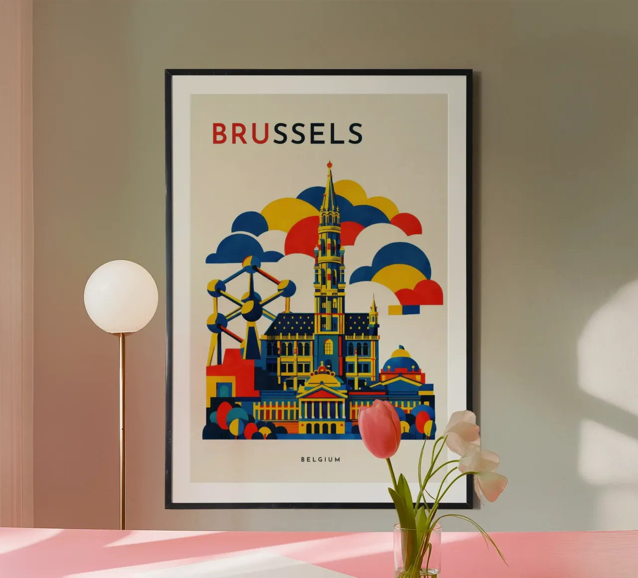 Brussels Flat poster van Art Unleashed