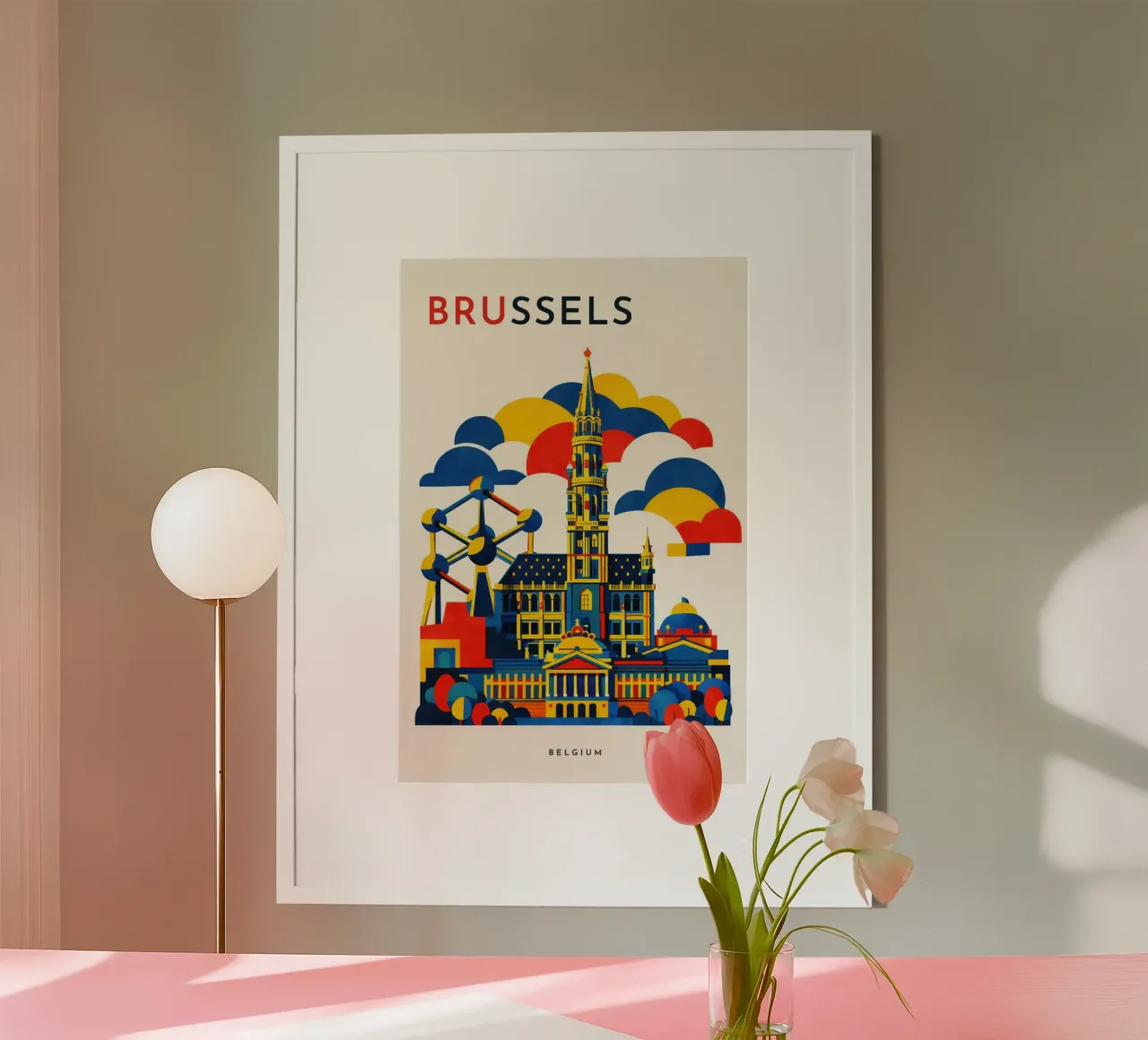 Brussels Flat poster van Art Unleashed
