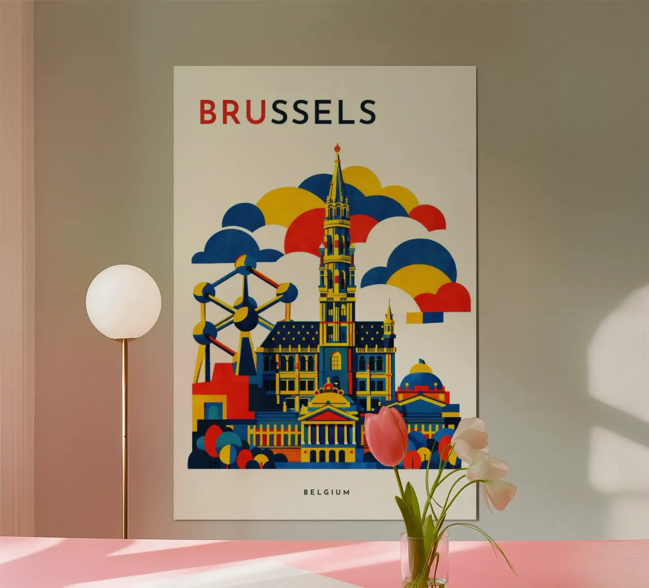 Brussels Flat poster da Art Unleashed