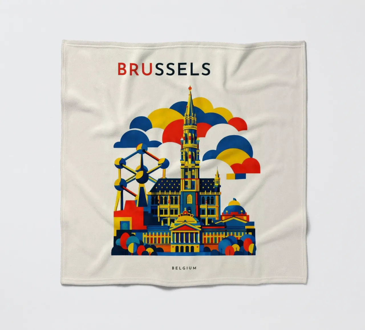 Brussels Flat Fleecedecke von Art Unleashed