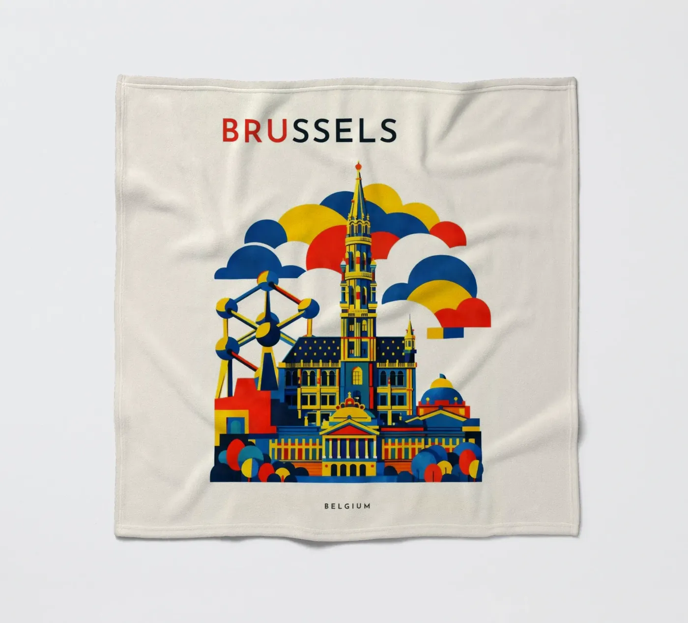Brussels Flat Fleecedecke von Art Unleashed