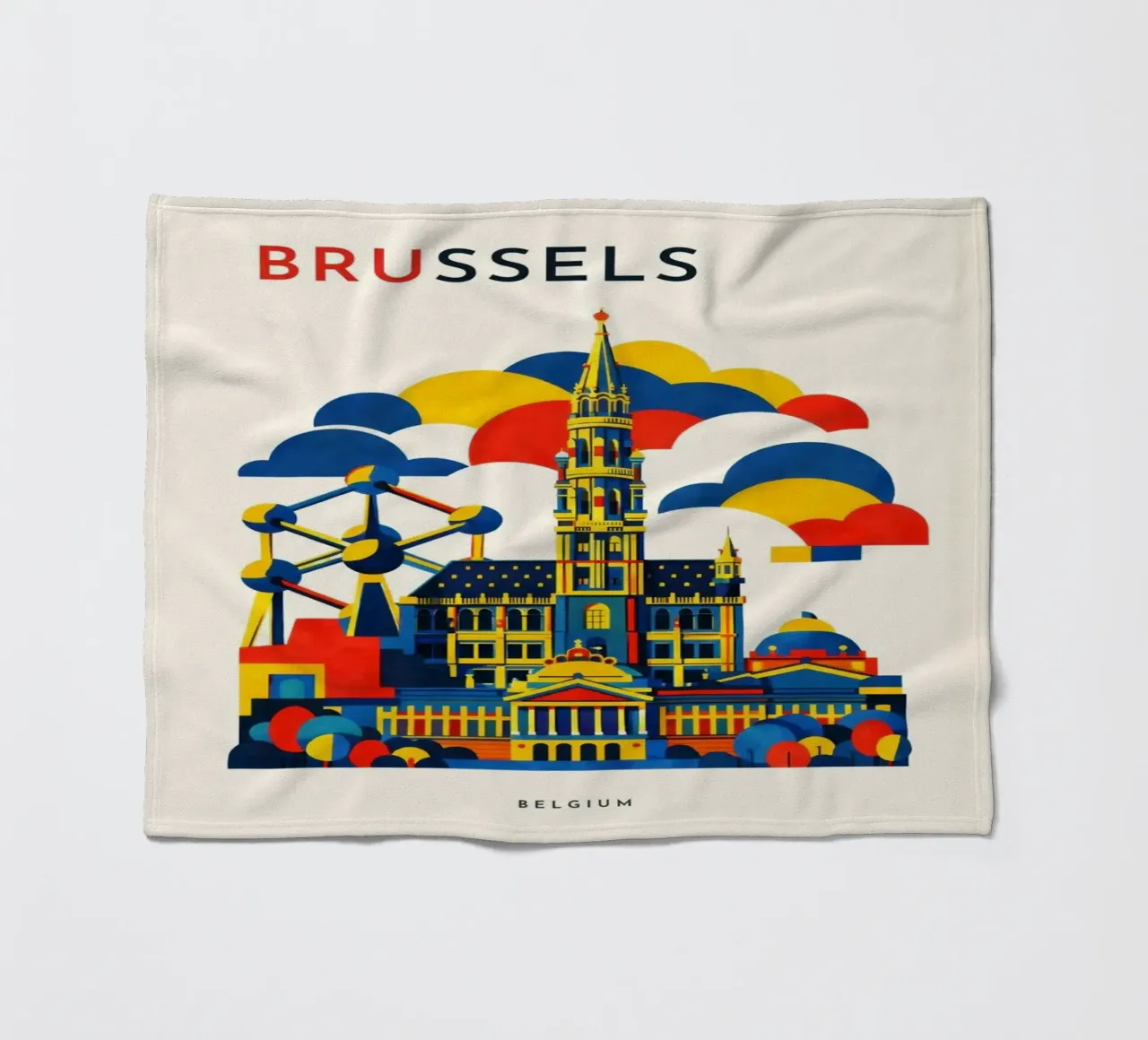 Brussels Flat Fleecedecke von Art Unleashed