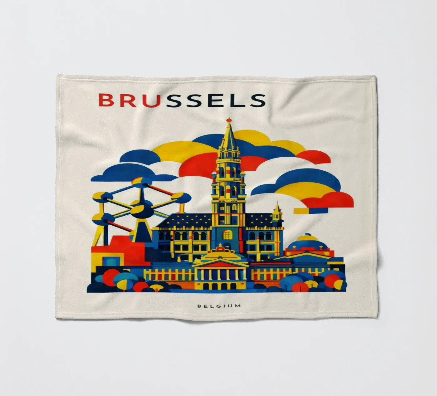 Brussels Flat Fleecedecke von Art Unleashed
