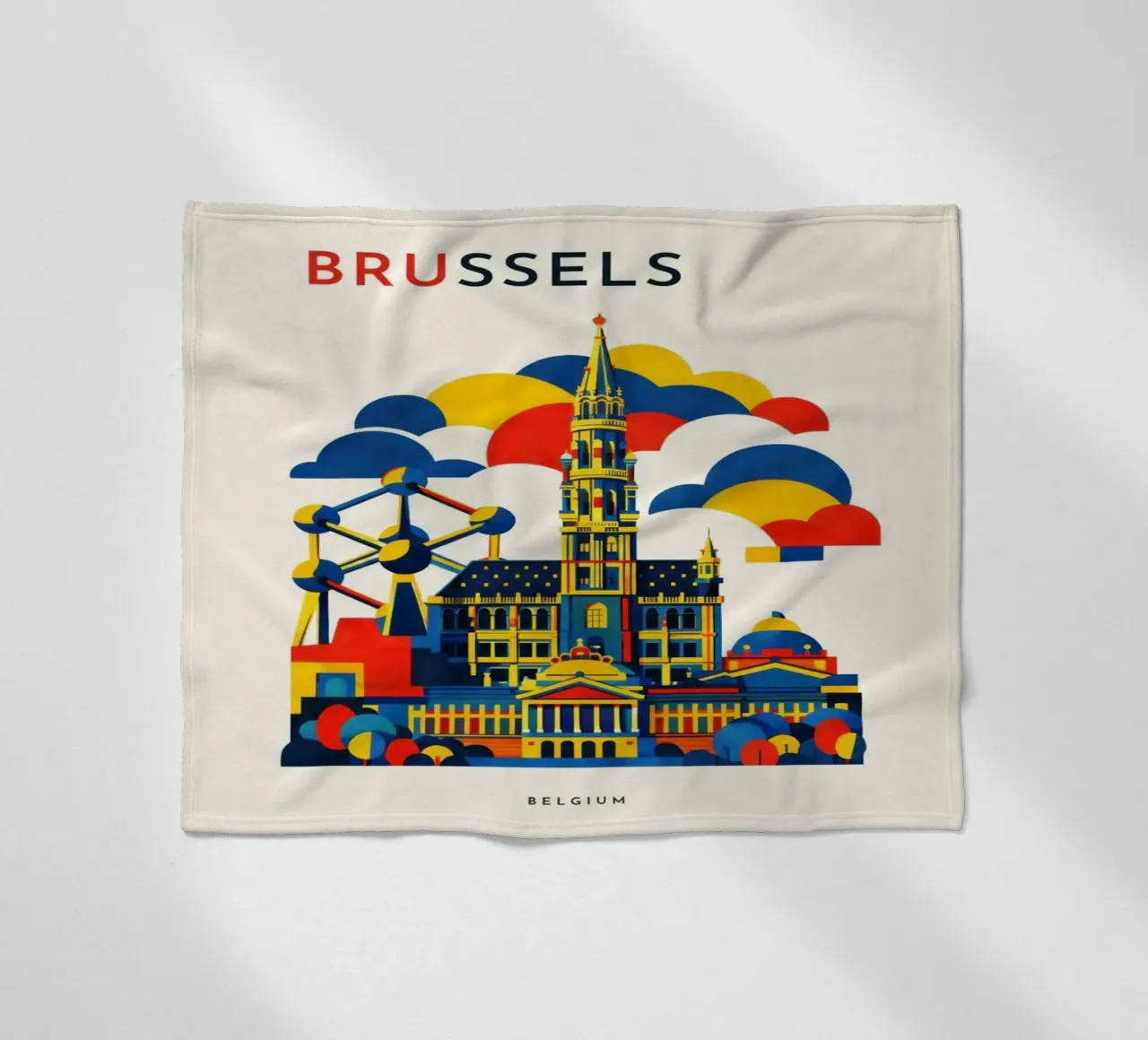 Brussels Flat Fleecedecke von Art Unleashed