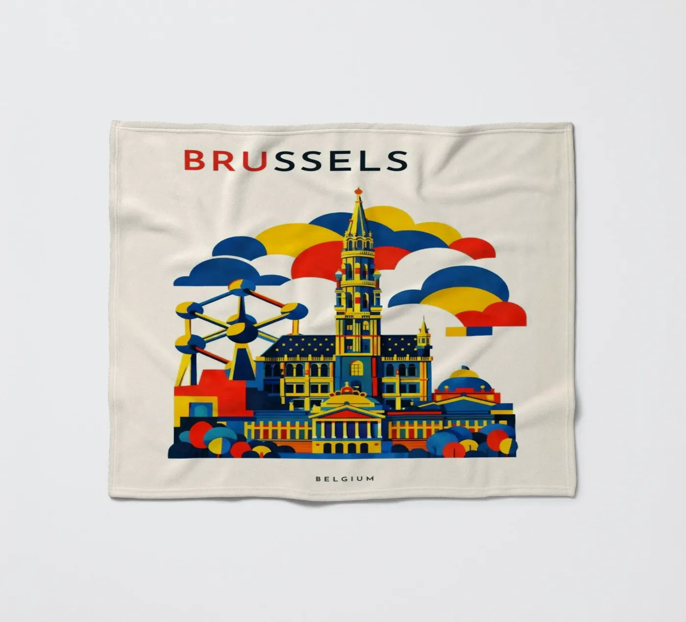 Brussels Flat Fleecedecke von Art Unleashed