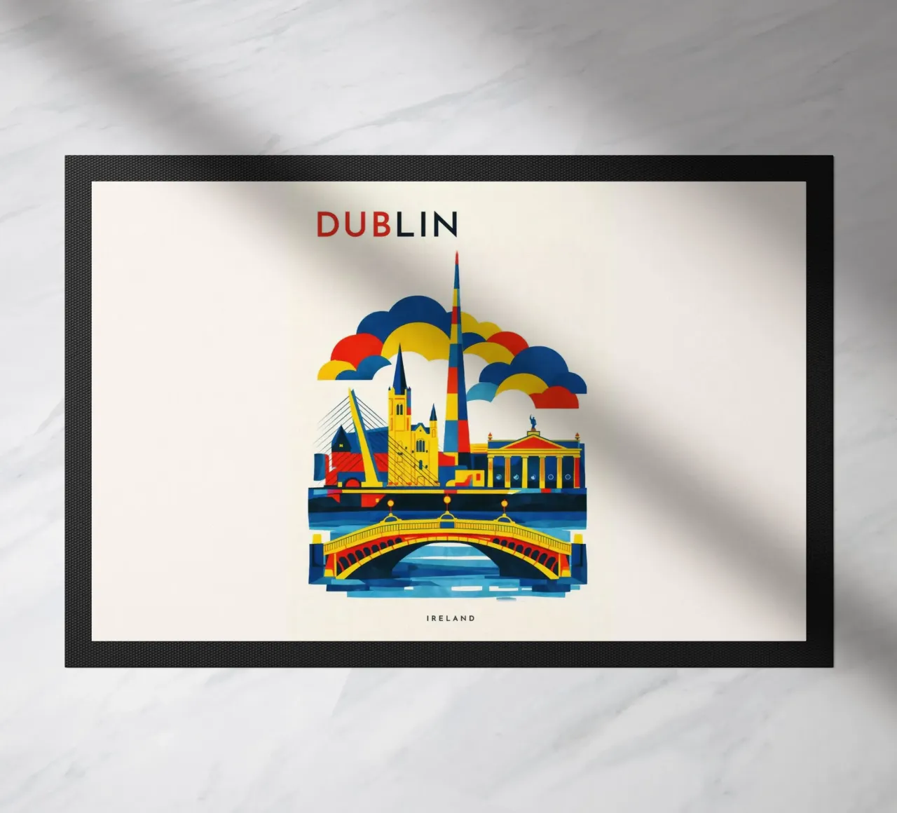 Dublin Flat deurmat van Art Unleashed