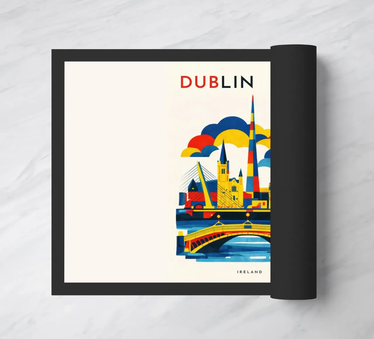 Dublin Flat deurmat van Art Unleashed