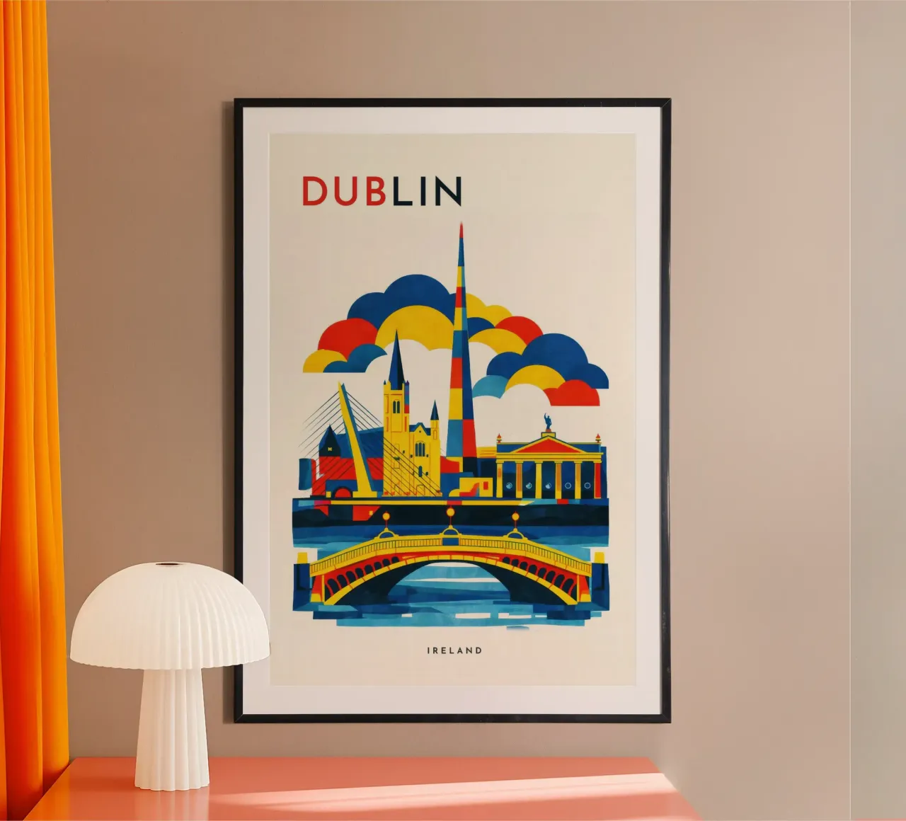 Dublin Flat poster da Art Unleashed