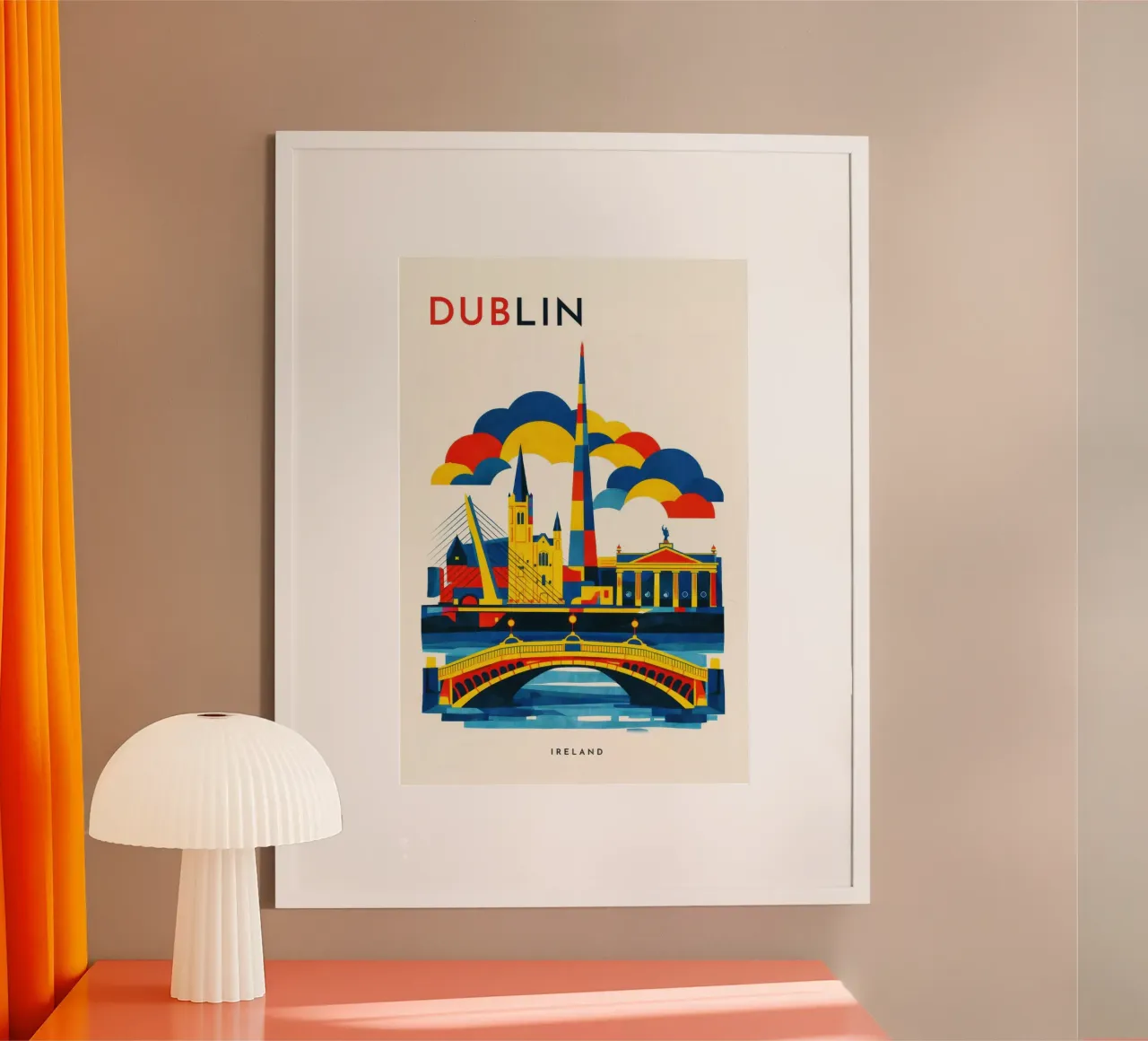 Dublin Flat poster by Art Unleashed