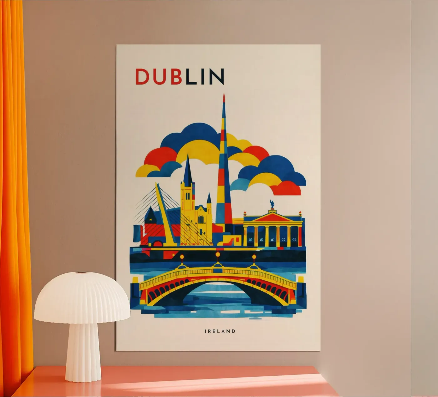 Dublin Flat poster de Art Unleashed