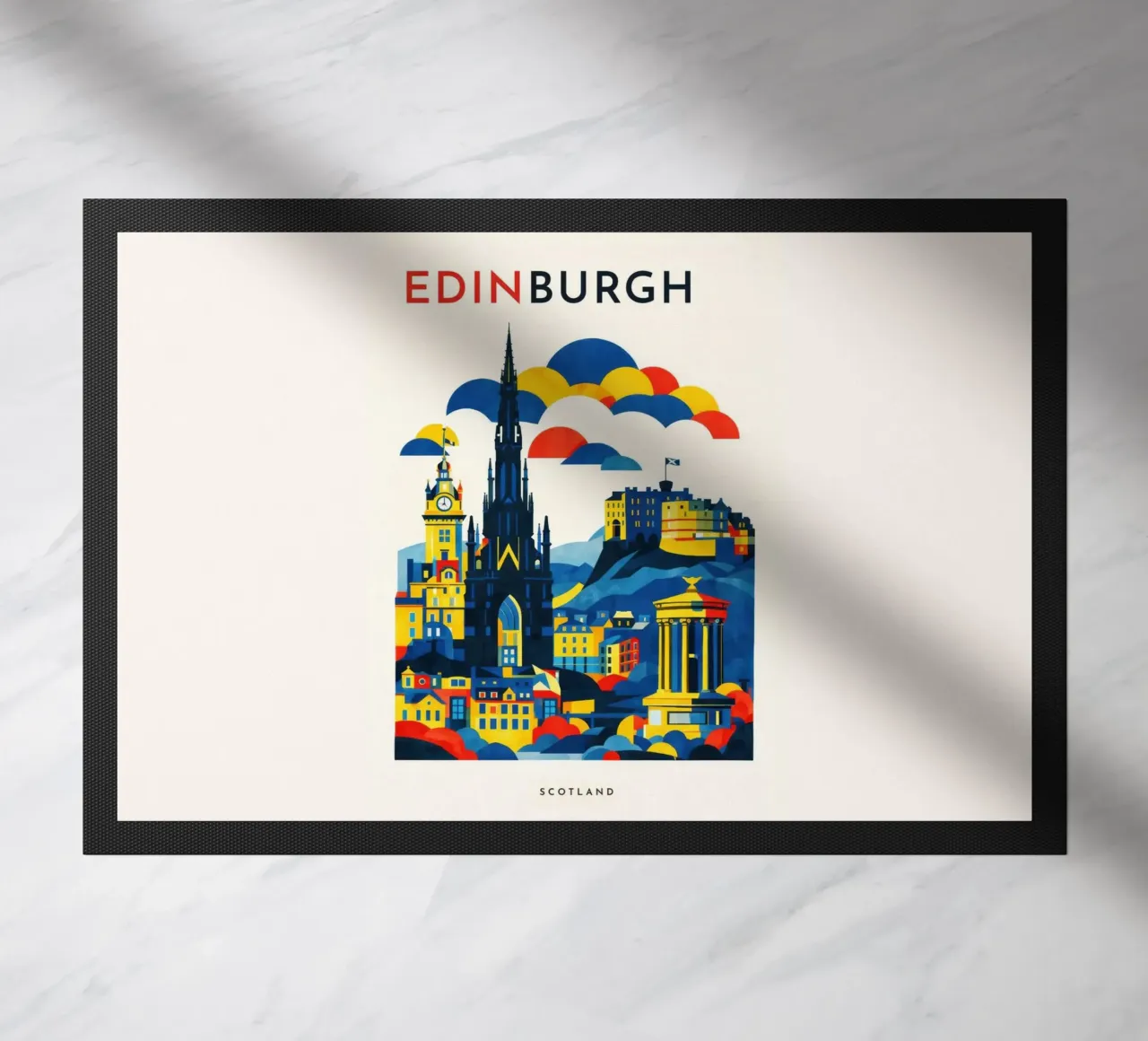 Edinburgh Flat doormat by Art Unleashed