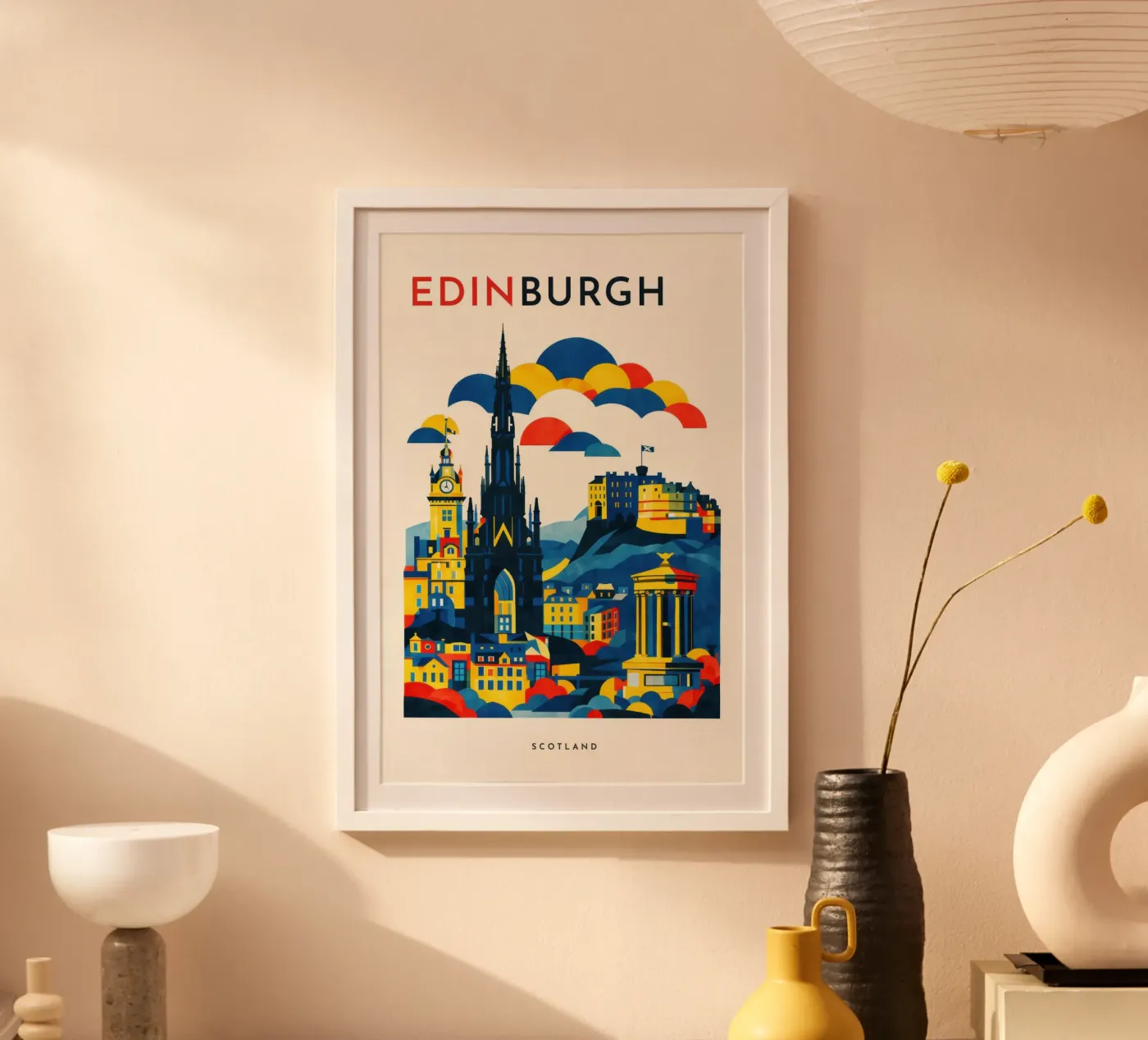 Edinburgh Flat Poster von Art Unleashed
