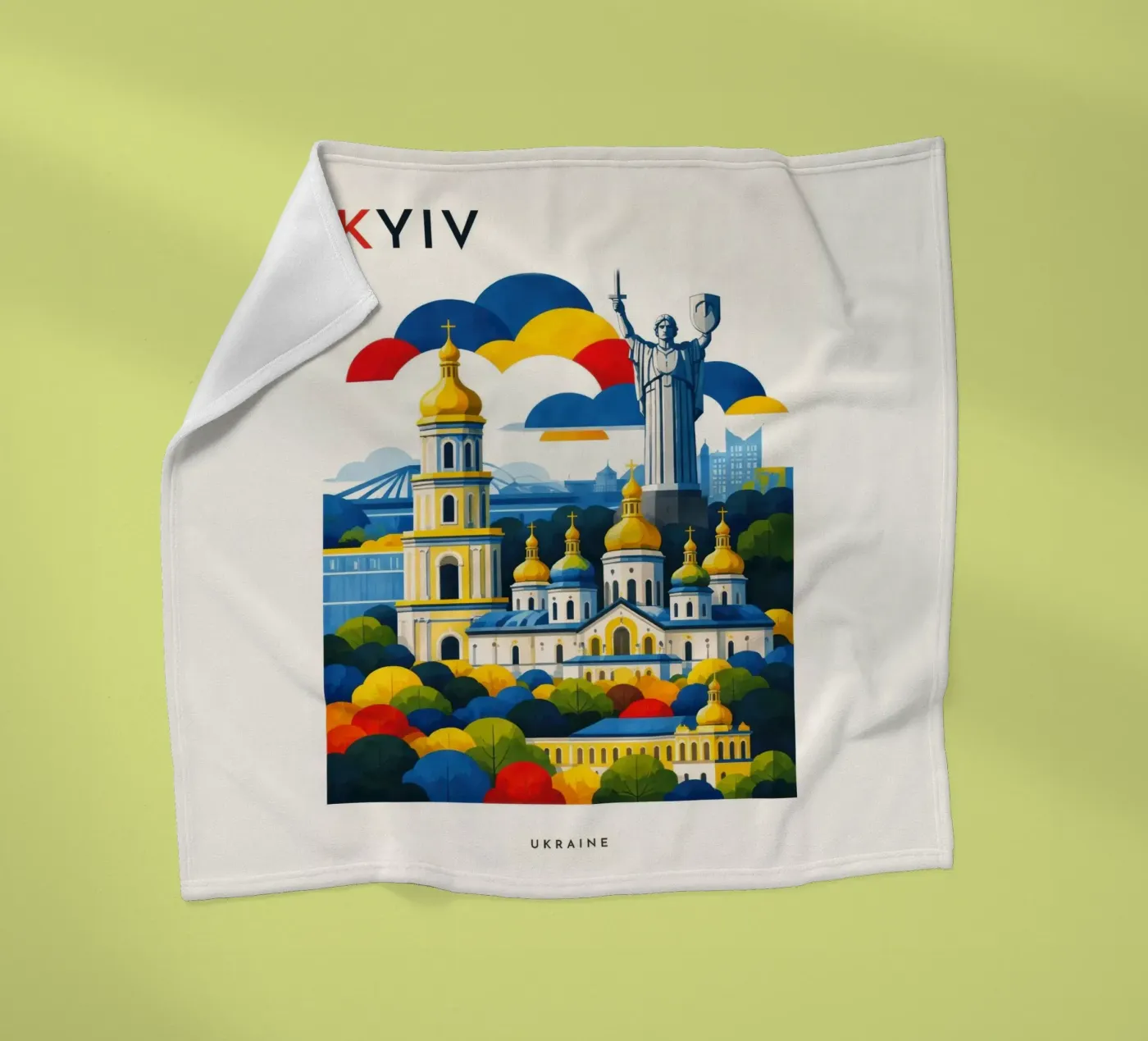 Kyiv Flat Fleecedecke von Art Unleashed