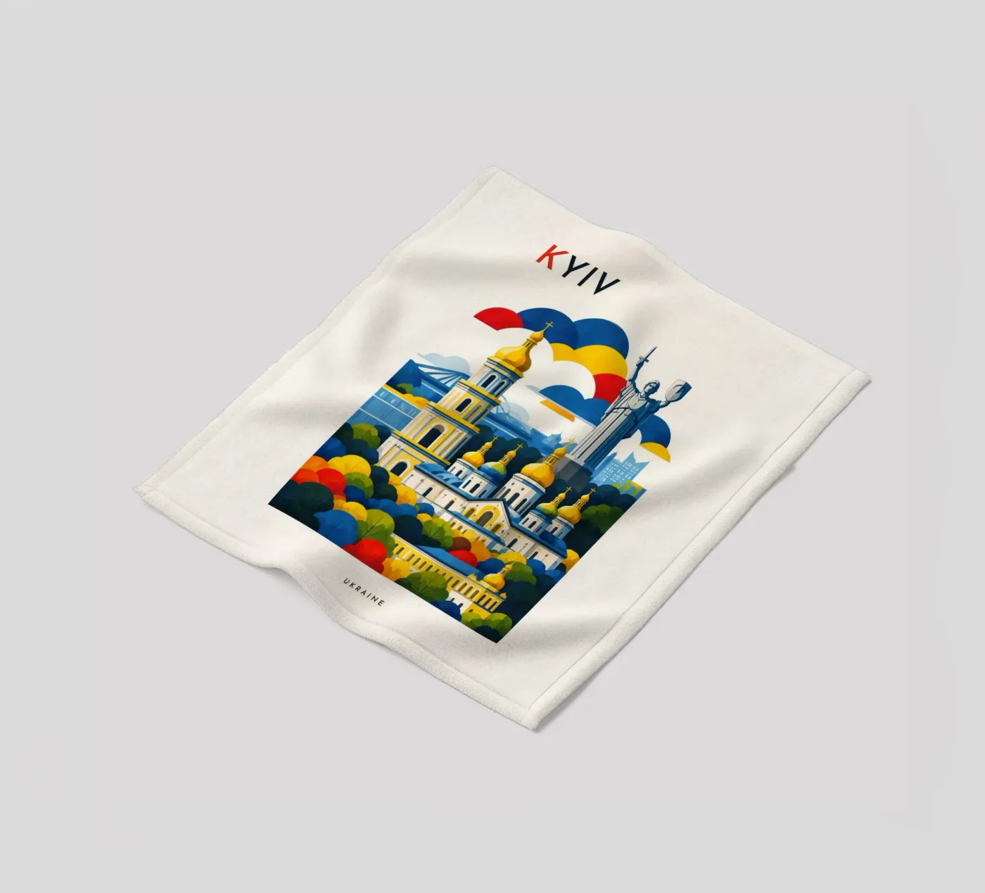Kyiv Flat Fleecedecke von Art Unleashed
