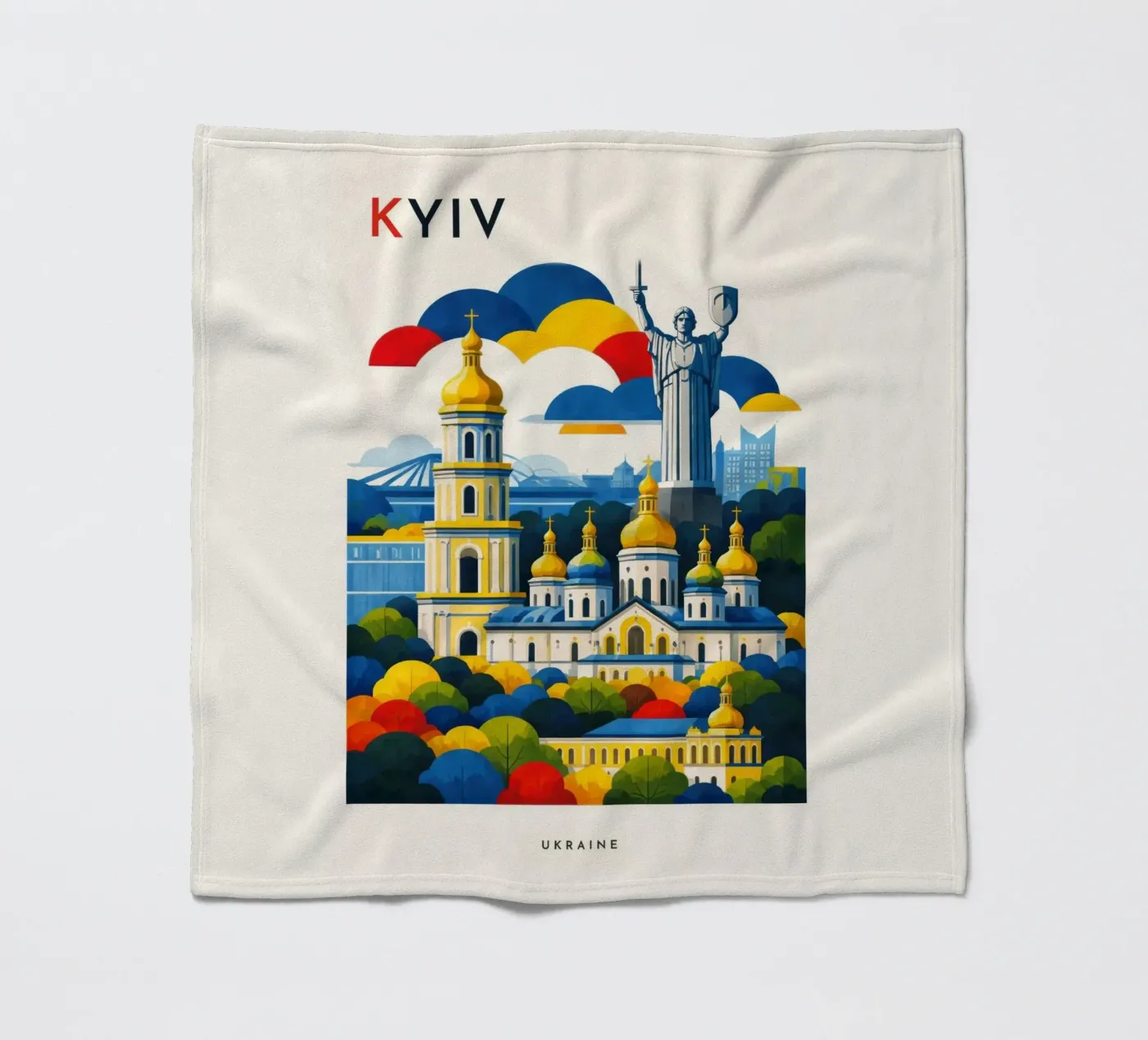 Kyiv Flat Fleecedecke von Art Unleashed