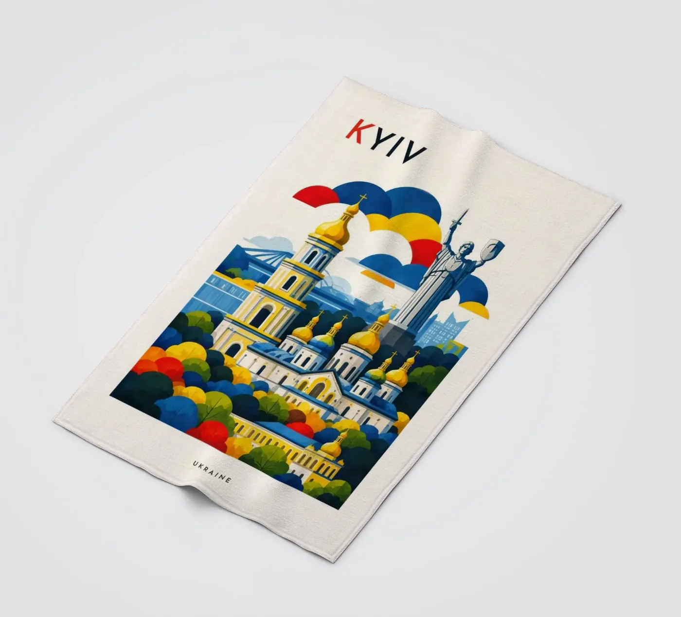 Kyiv Flat Fleecedecke von Art Unleashed