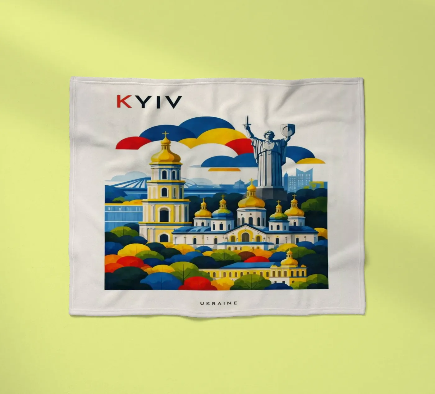 Kyiv Flat Fleecedecke von Art Unleashed