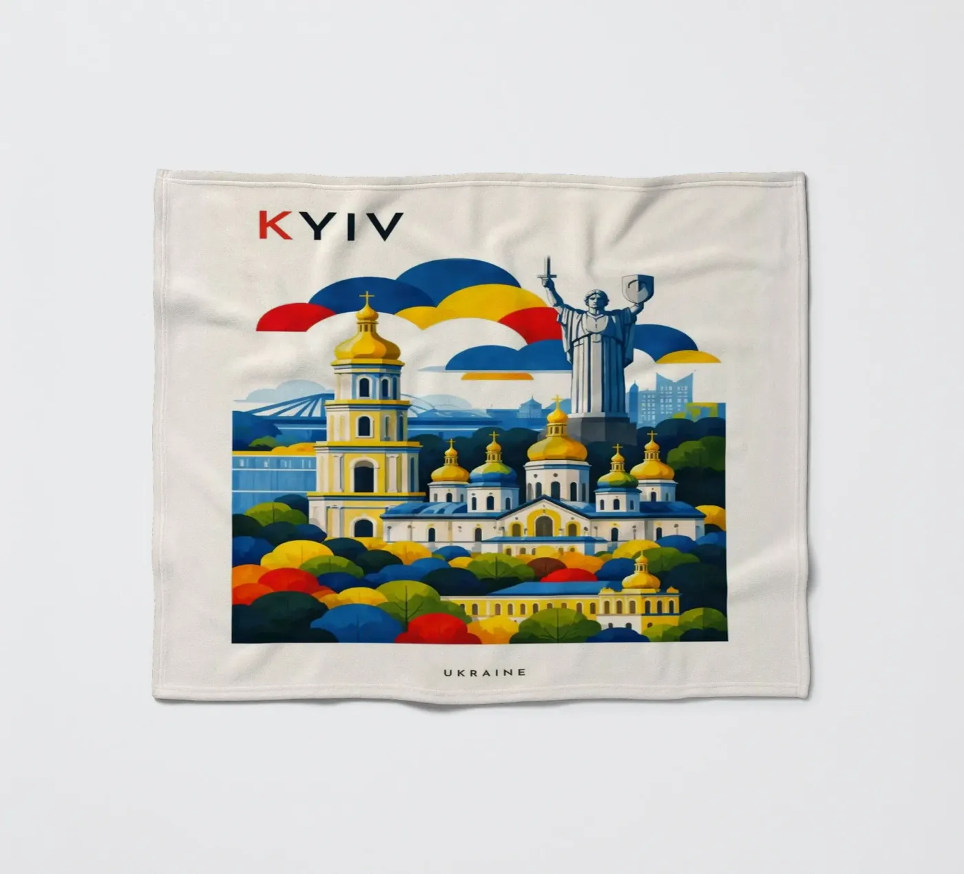 Kyiv Flat Fleecedecke von Art Unleashed