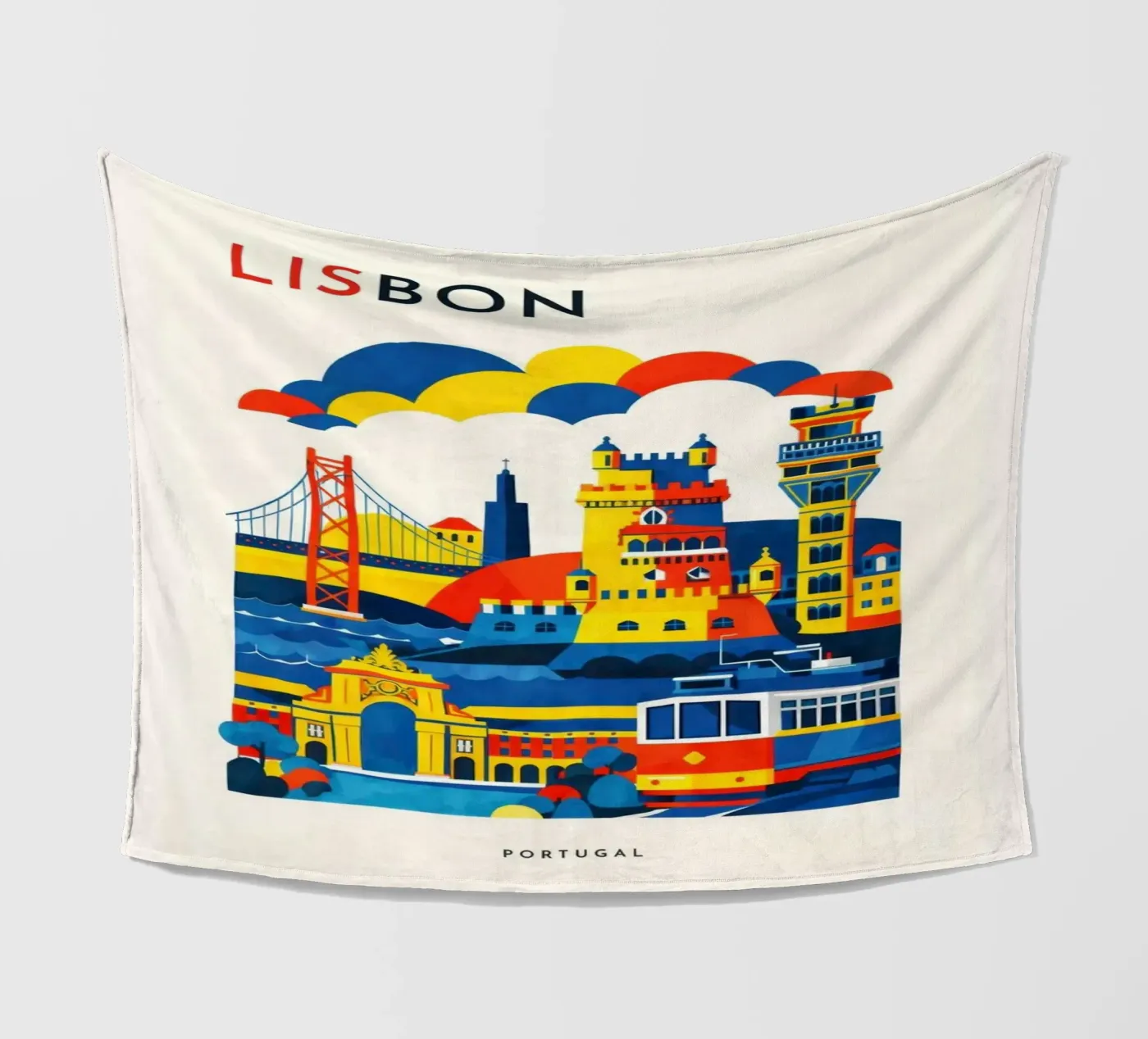 Lisbon Flat fleecedeken van Art Unleashed
