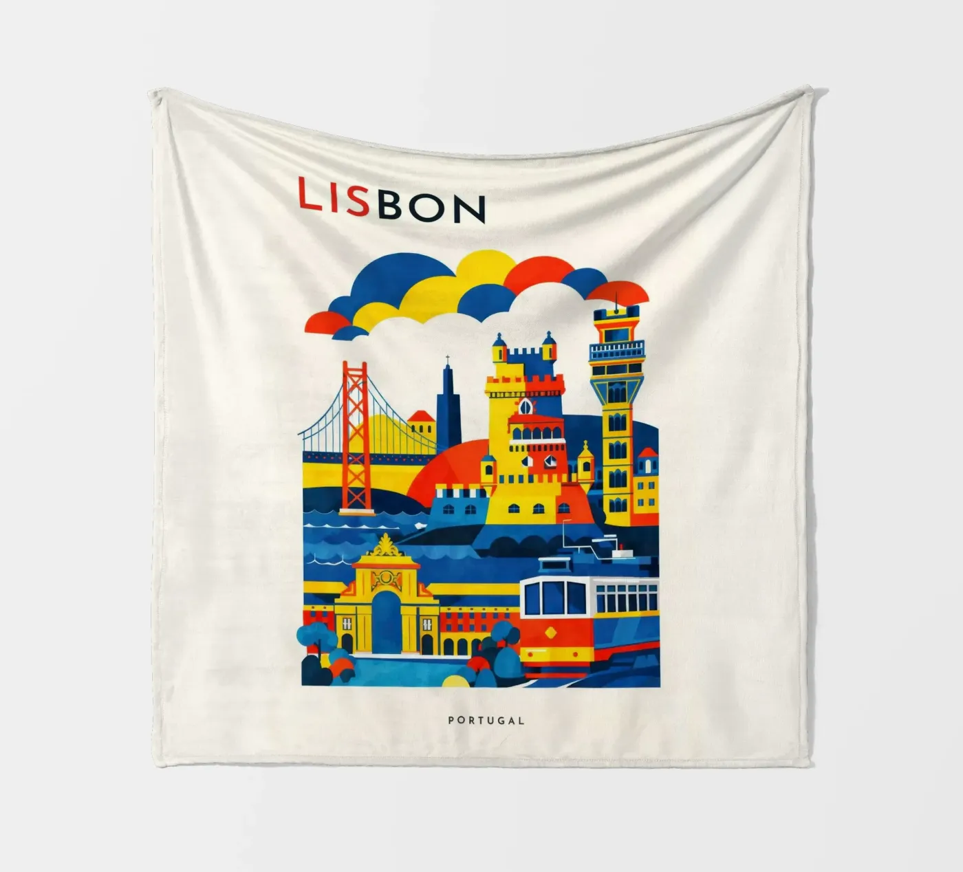 Lisbon Flat fleecedeken van Art Unleashed