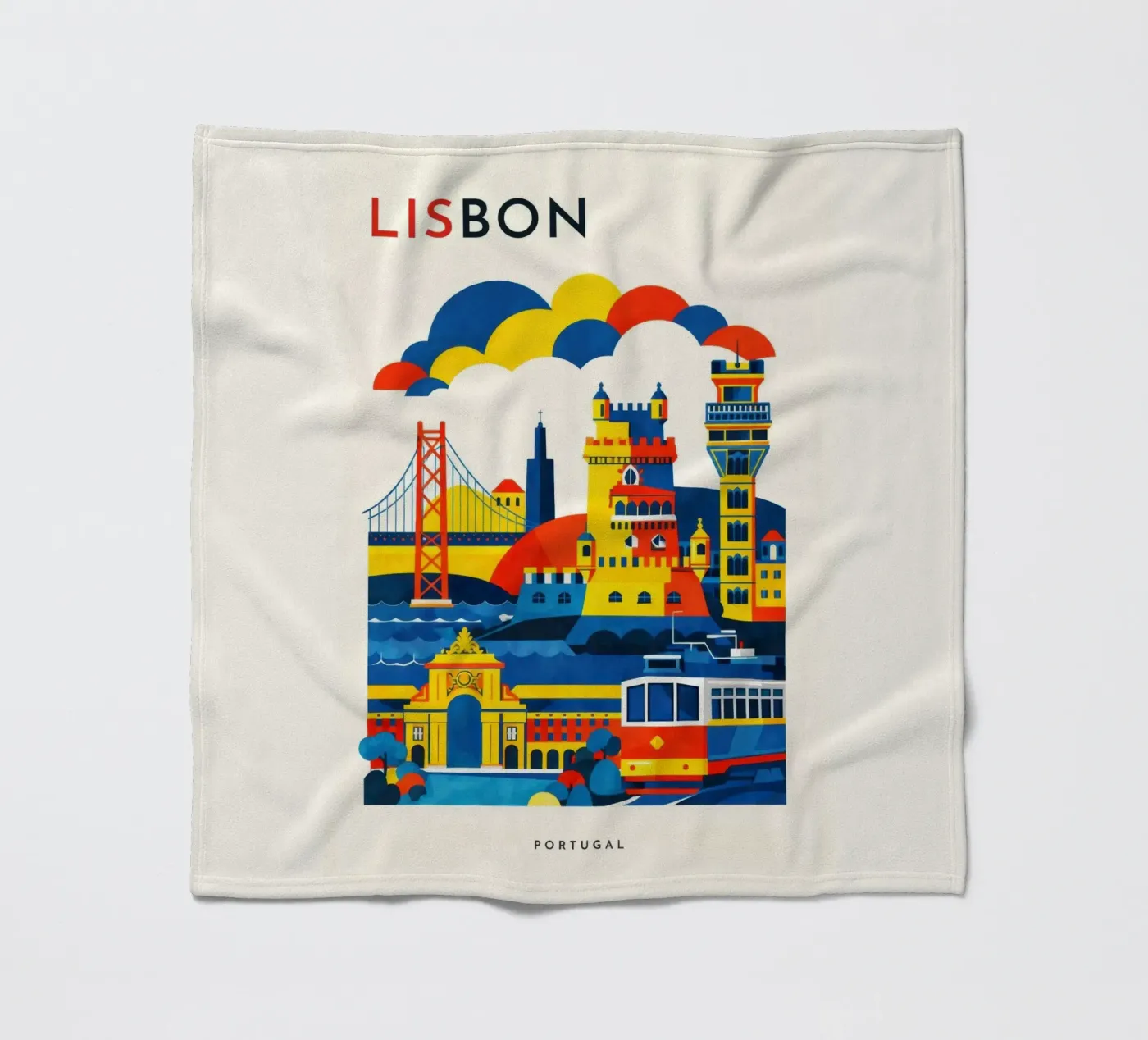 Lisbon Flat fleecedeken van Art Unleashed