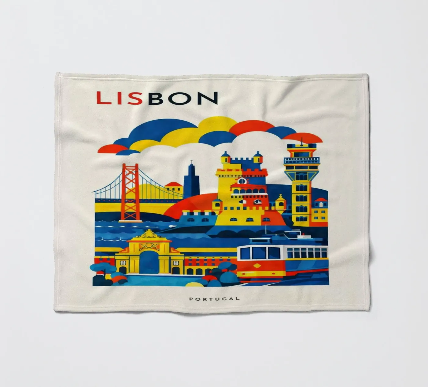 Lisbon Flat fleecedeken van Art Unleashed