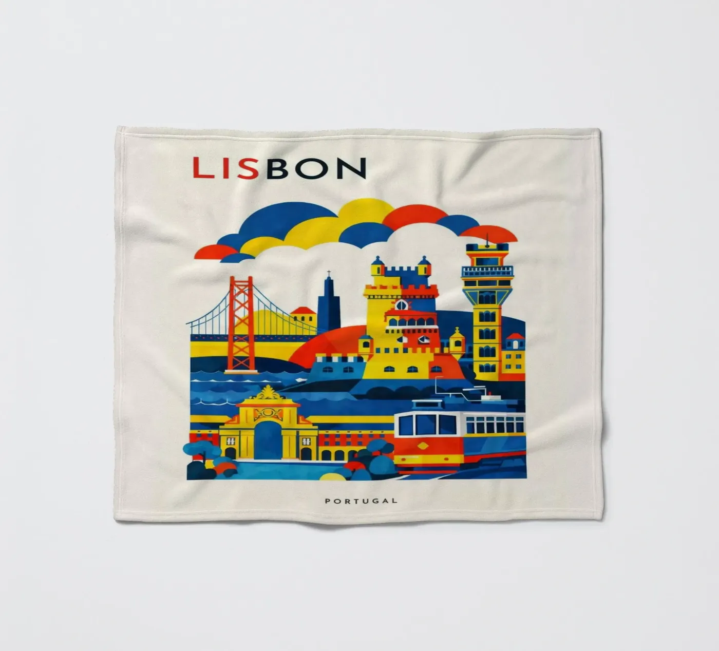 Lisbon Flat fleecedeken van Art Unleashed