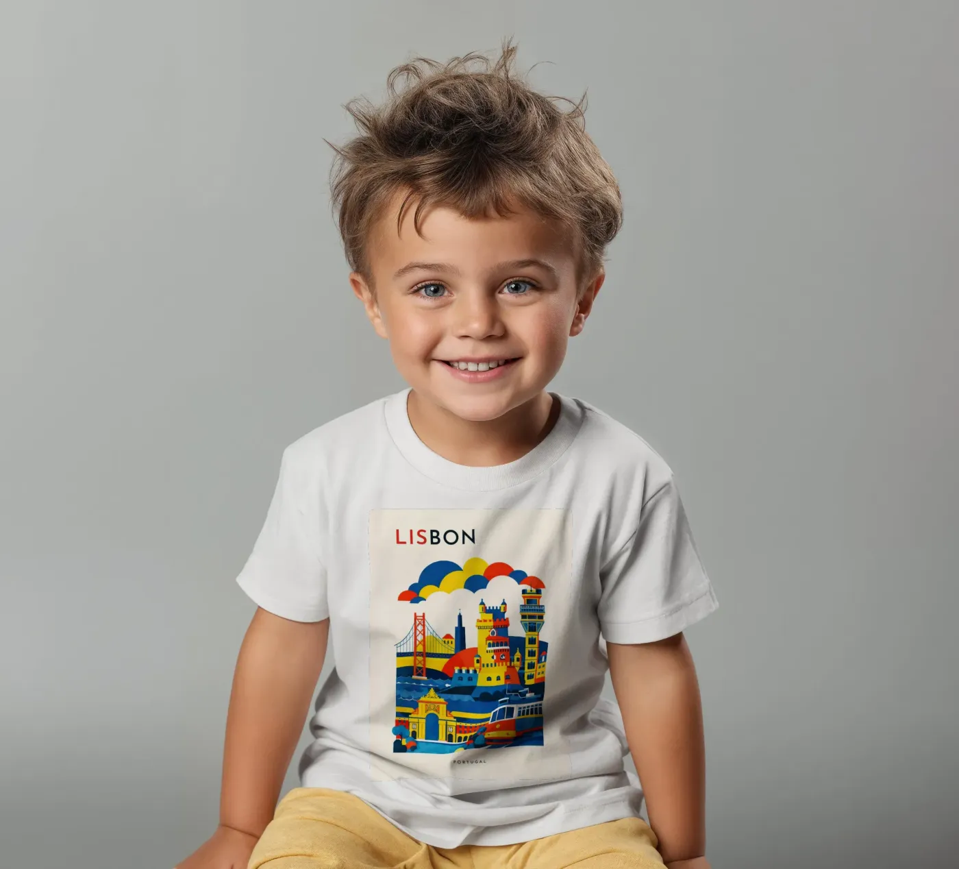Lisbon Flat t-shirt bambini da Art Unleashed