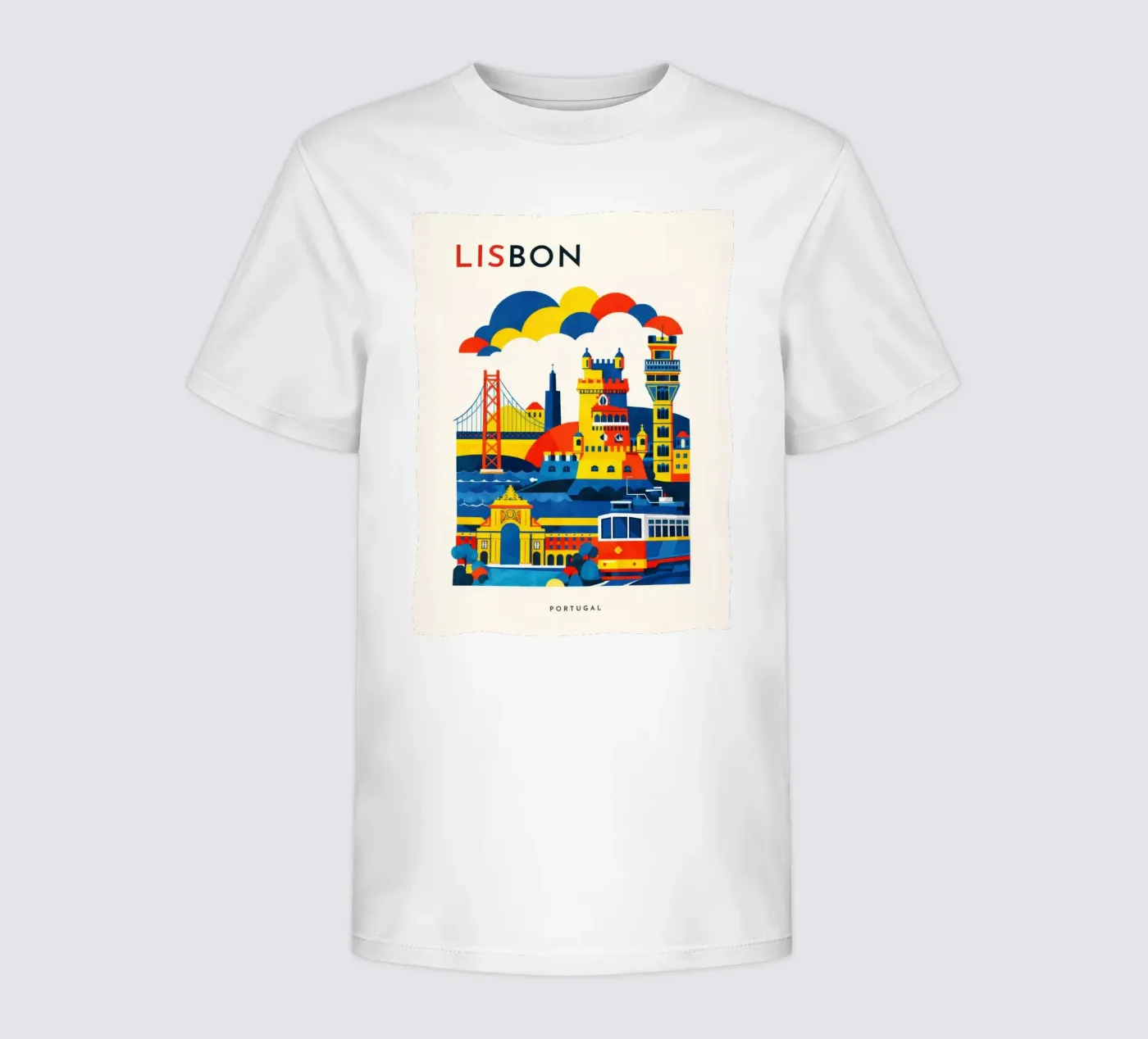 Lisbon Flat t-shirt bambini da Art Unleashed