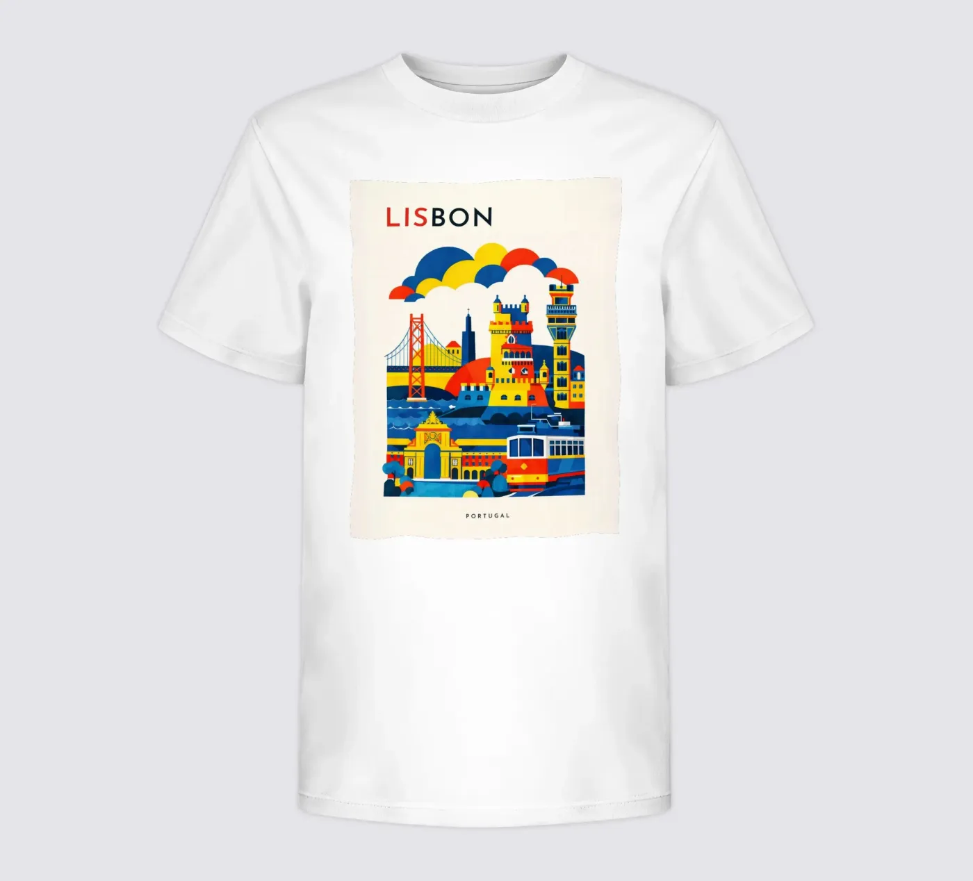 Lisbon Flat t-shirt bambini da Art Unleashed